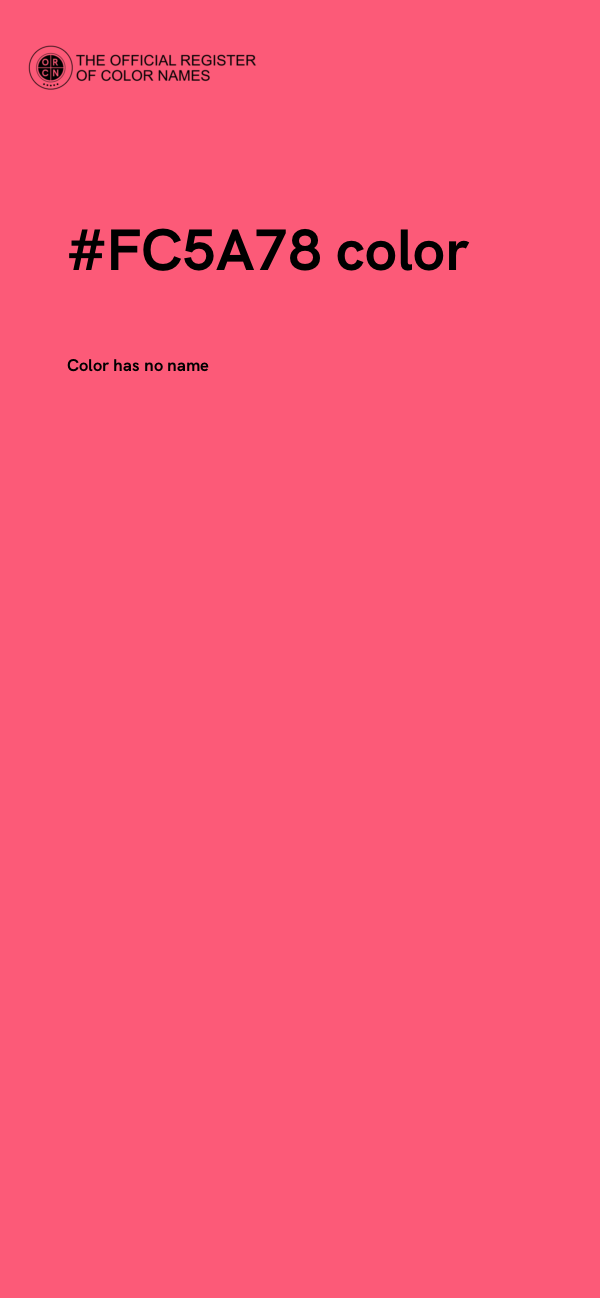 #FC5A78 color image