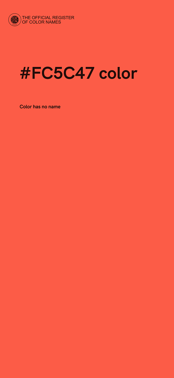 #FC5C47 color image
