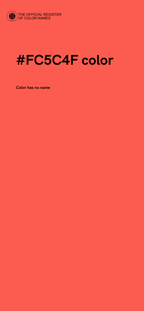#FC5C4F color image