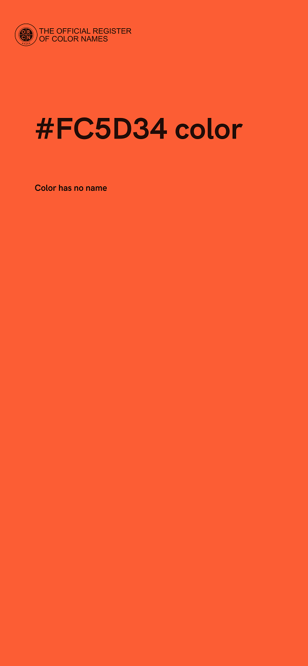 #FC5D34 color image