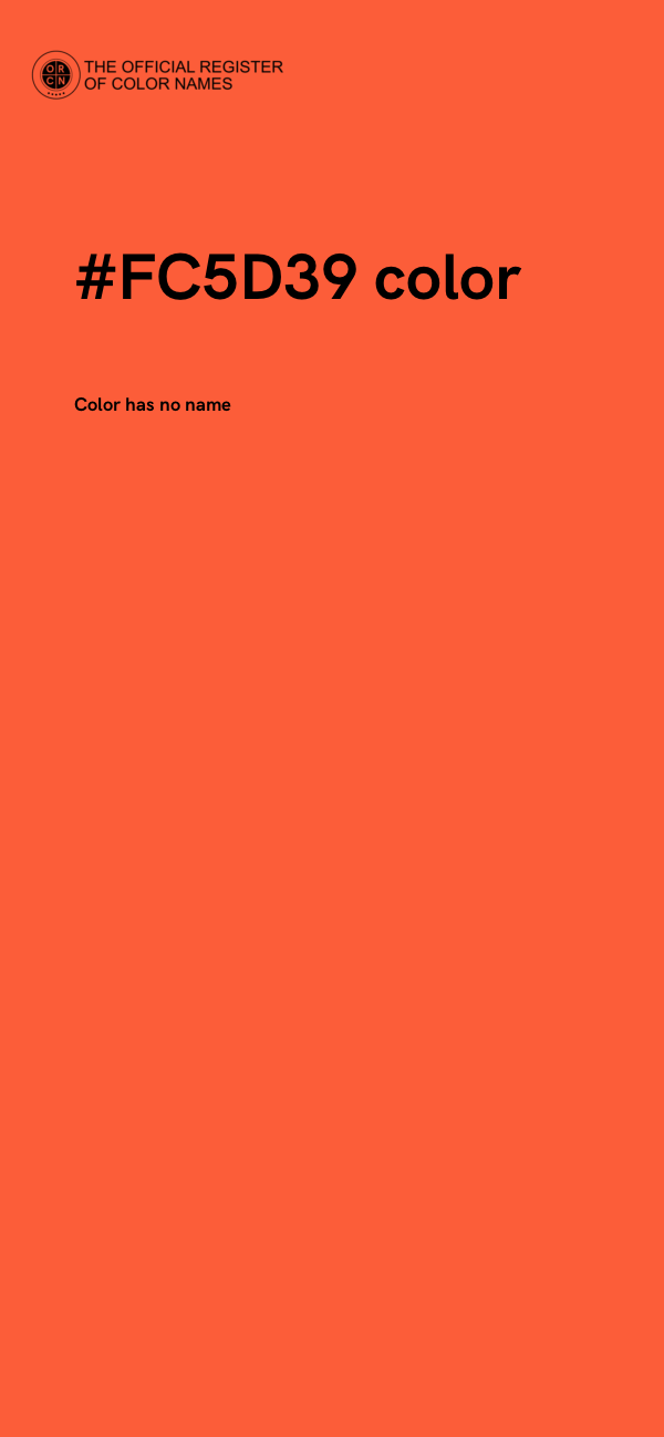 #FC5D39 color image