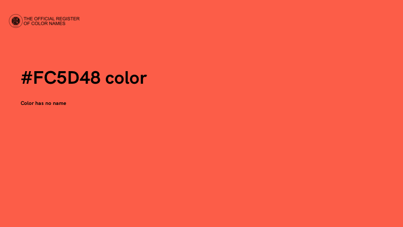 #FC5D48 color image