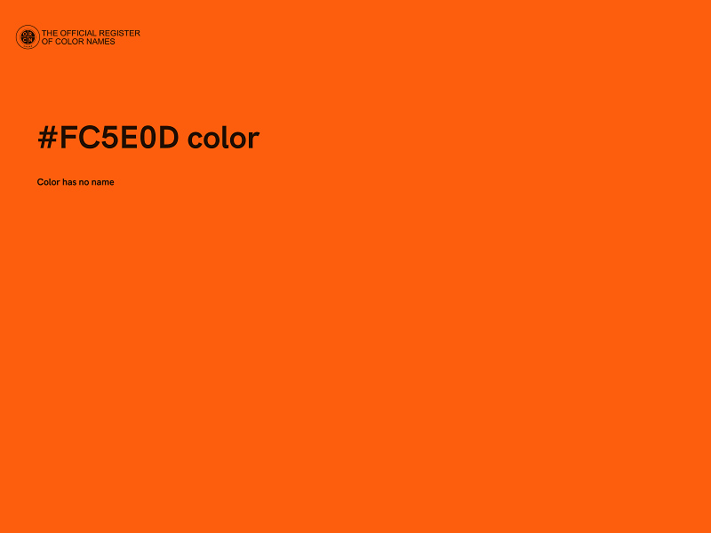 #FC5E0D color image