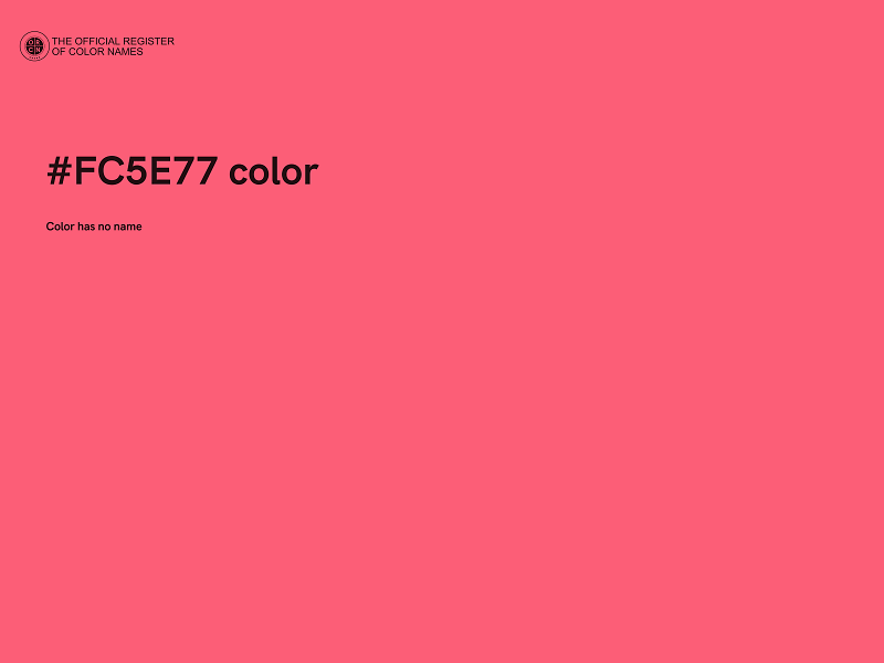 #FC5E77 color image
