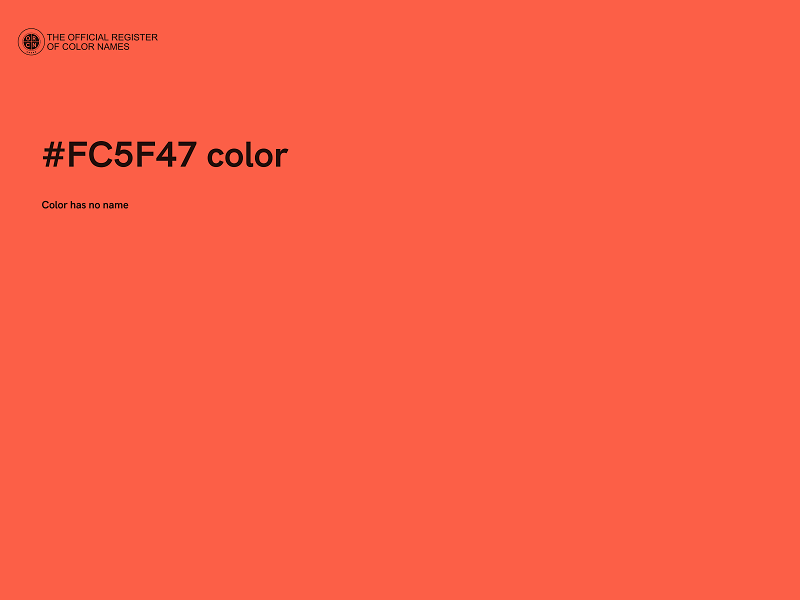 #FC5F47 color image