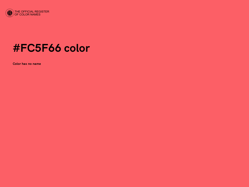 #FC5F66 color image