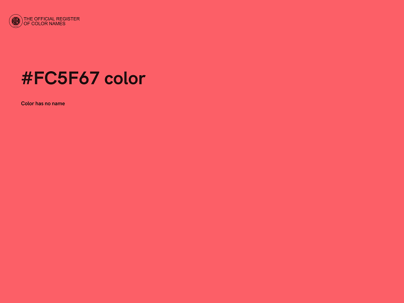 #FC5F67 color image