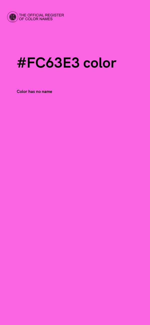 #FC63E3 color image
