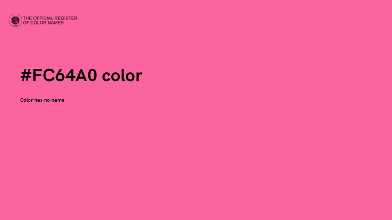 #FC64A0 color image