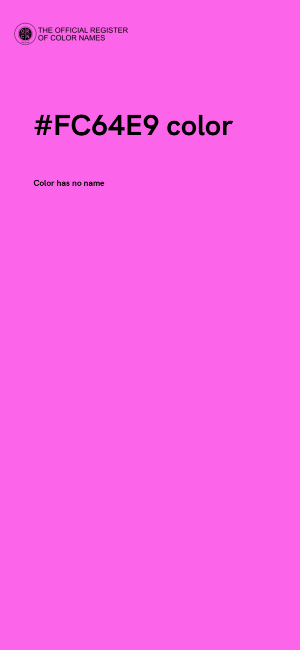 #FC64E9 color image