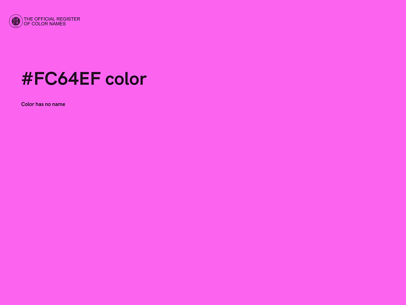 #FC64EF color image