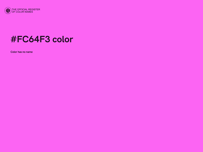 #FC64F3 color image