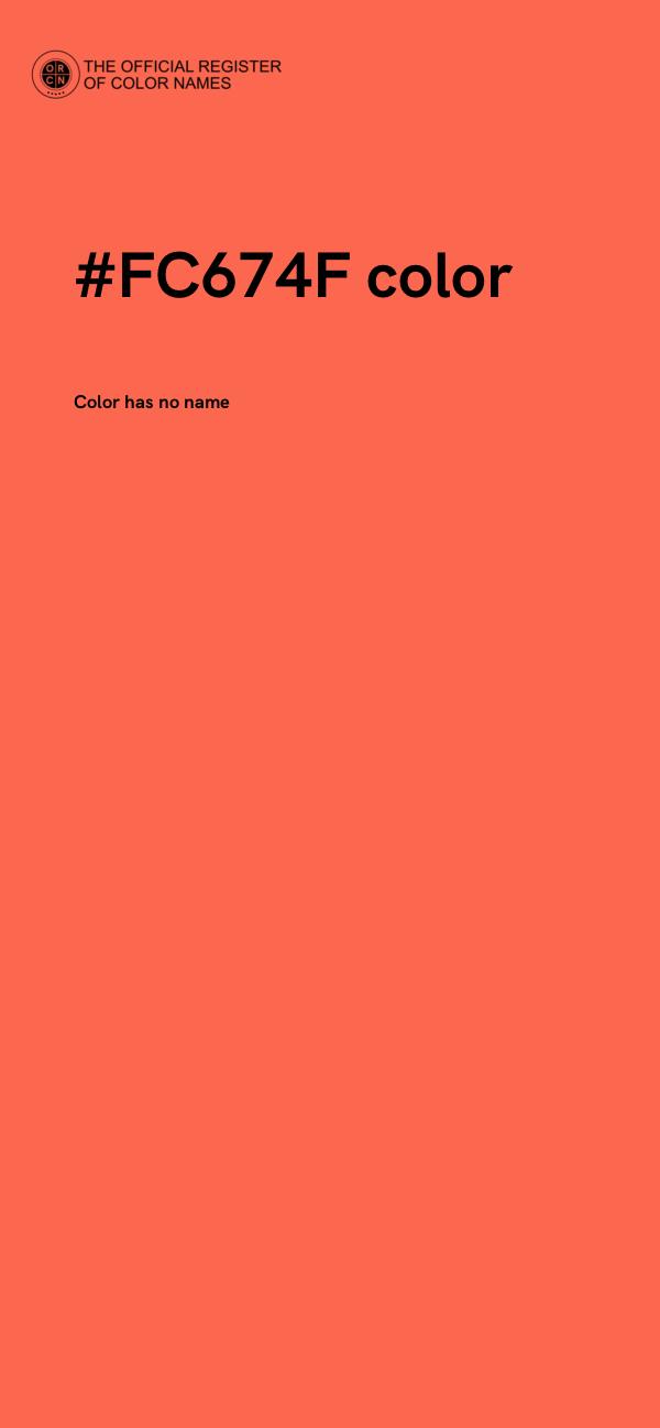 #FC674F color image