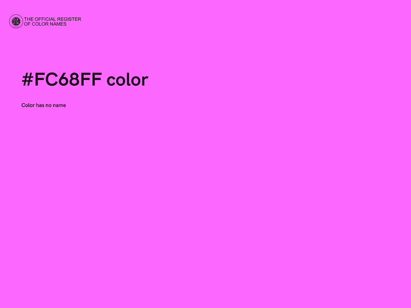 #FC68FF color image