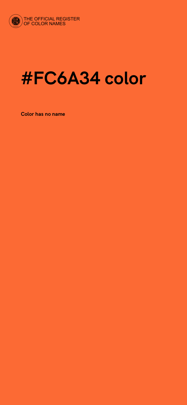 #FC6A34 color image