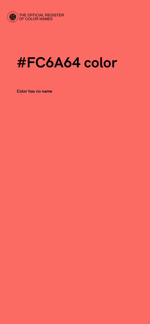 #FC6A64 color image