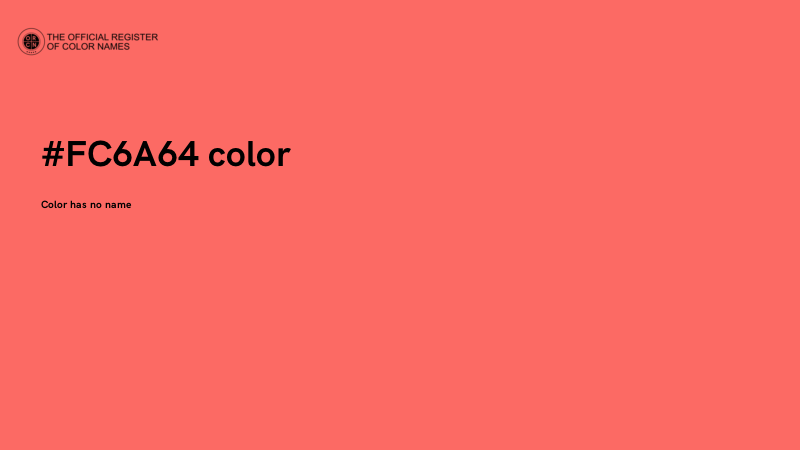 #FC6A64 color image