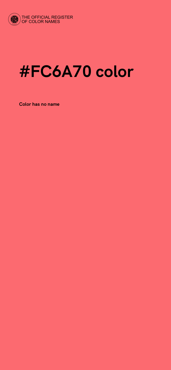 #FC6A70 color image