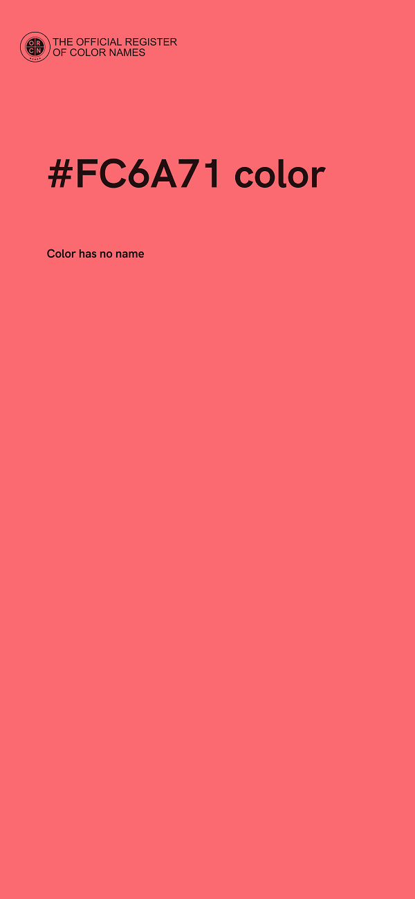 #FC6A71 color image
