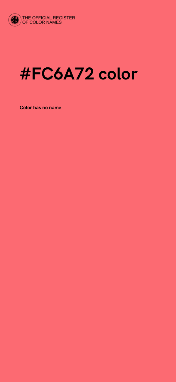 #FC6A72 color image