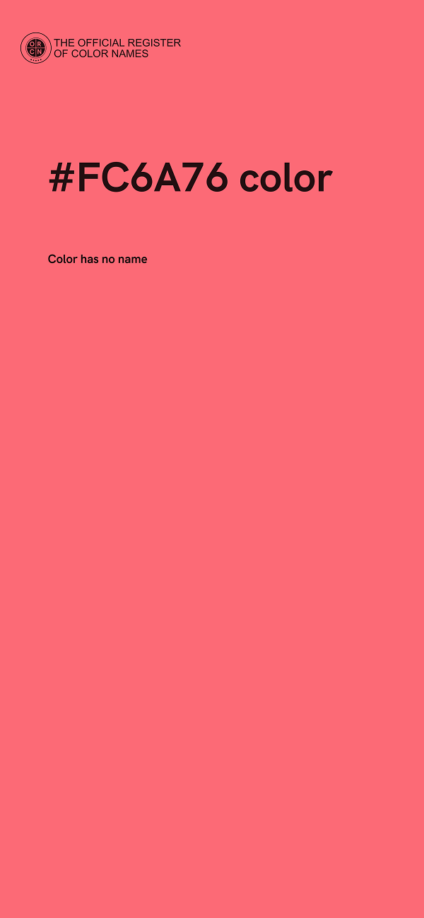 #FC6A76 color image