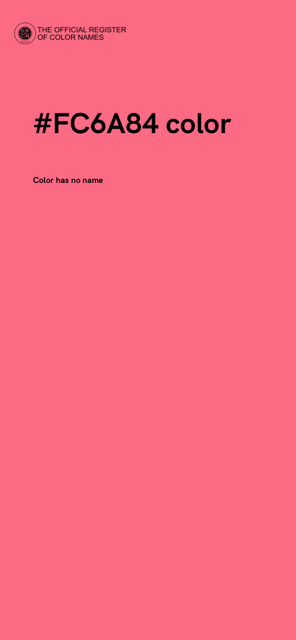 #FC6A84 color image