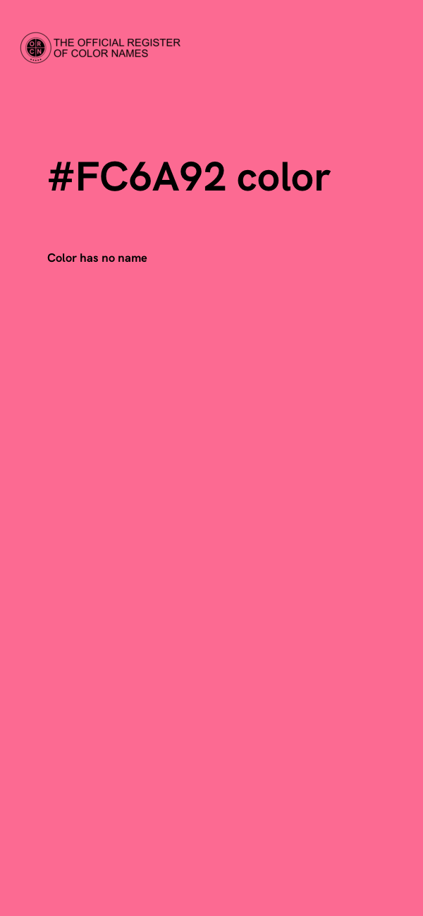 #FC6A92 color image