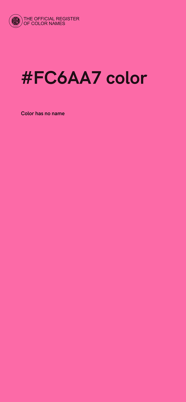 #FC6AA7 color image