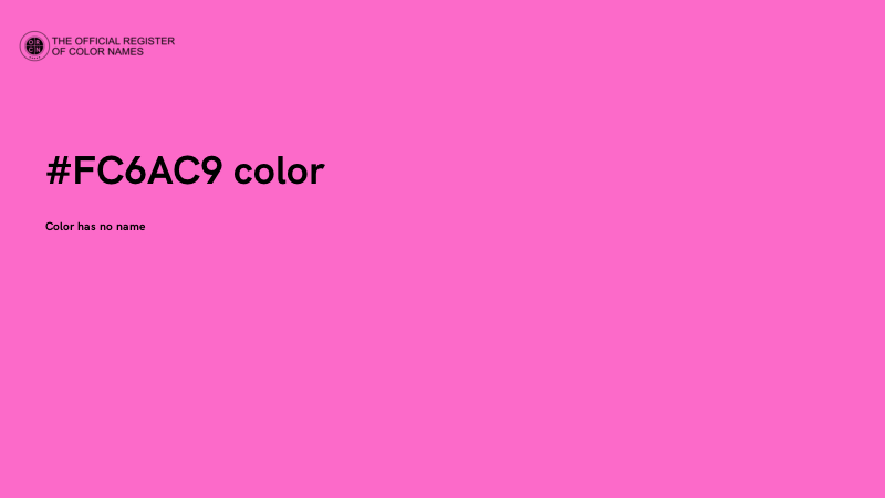 #FC6AC9 color image