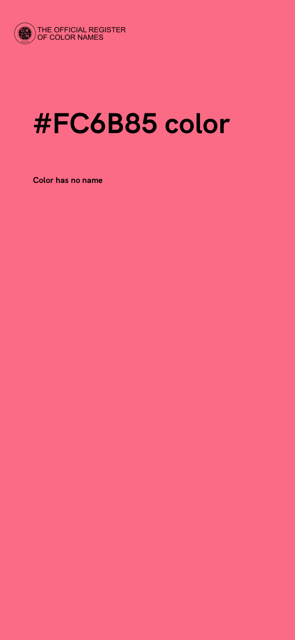 #FC6B85 color image