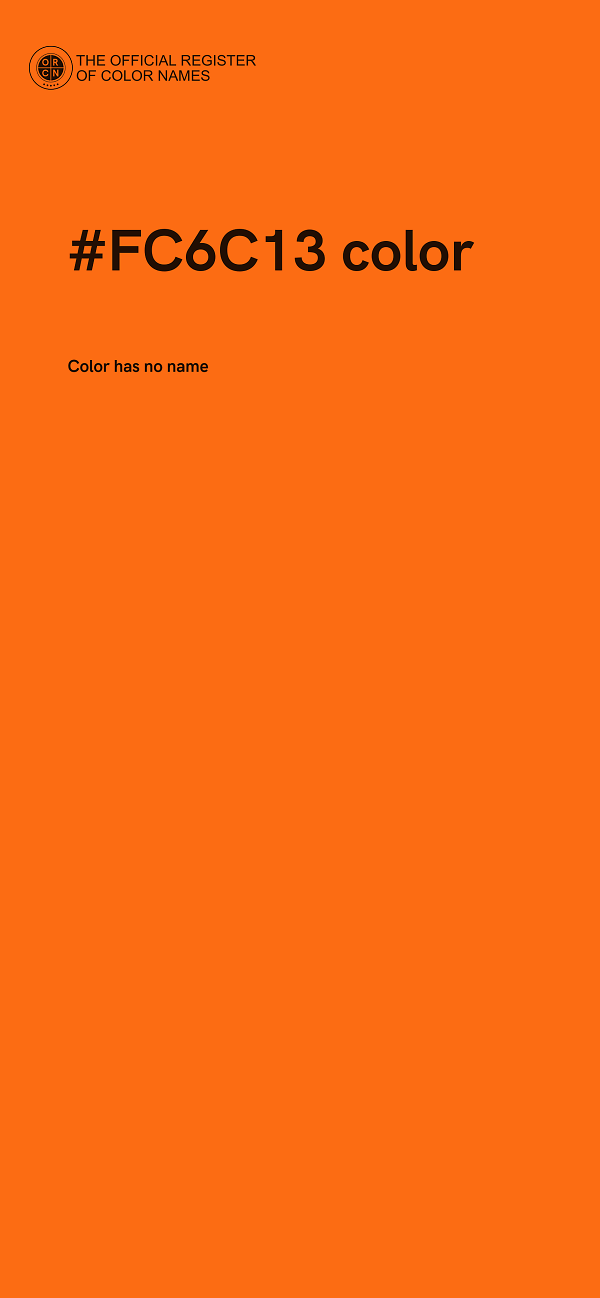#FC6C13 color image