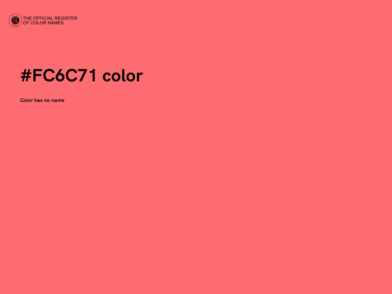 #FC6C71 color image