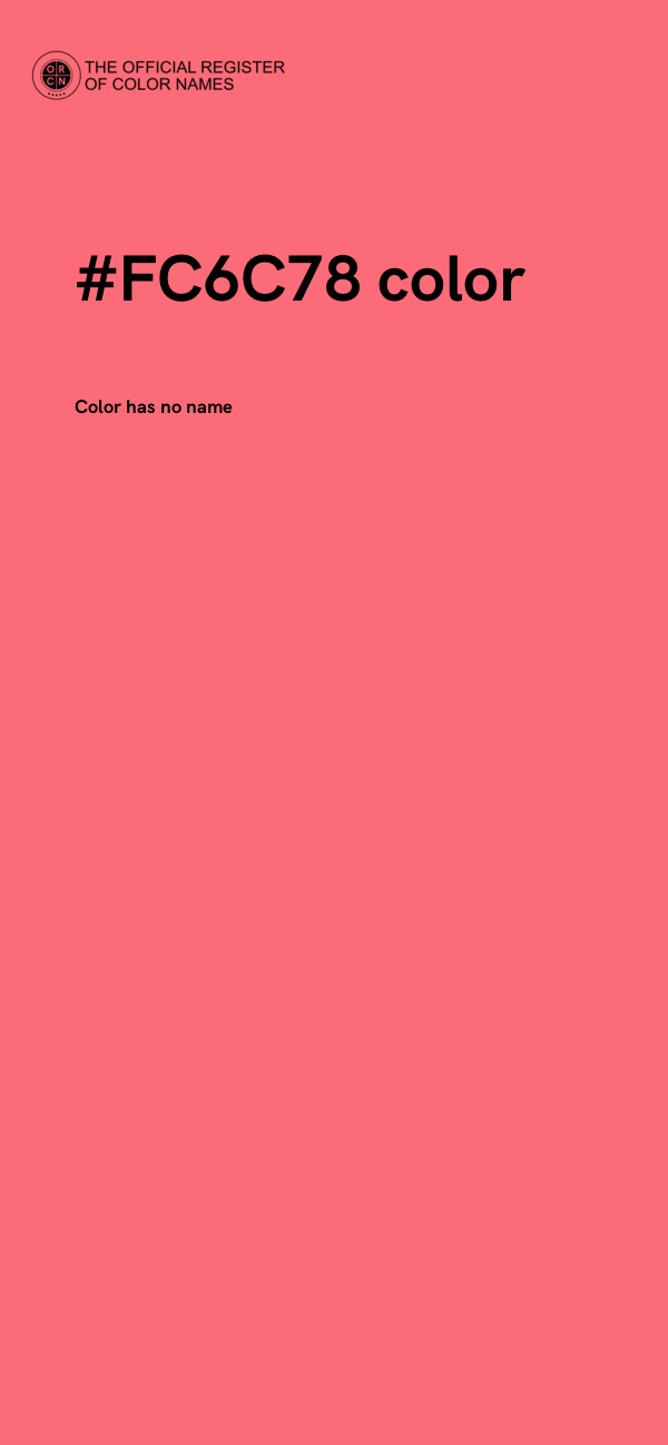 #FC6C78 color image