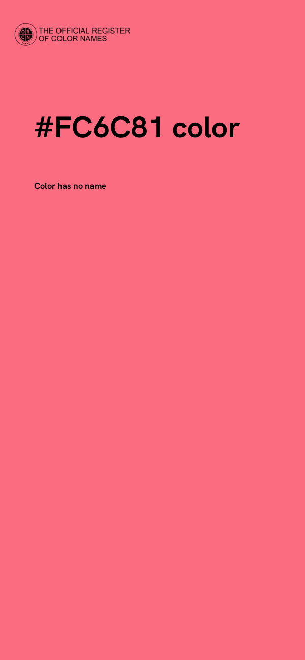 #FC6C81 color image