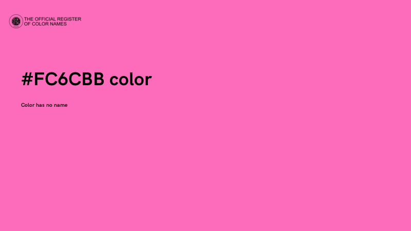 #FC6CBB color image