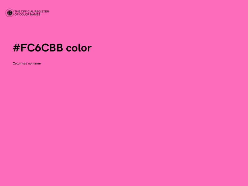 #FC6CBB color image