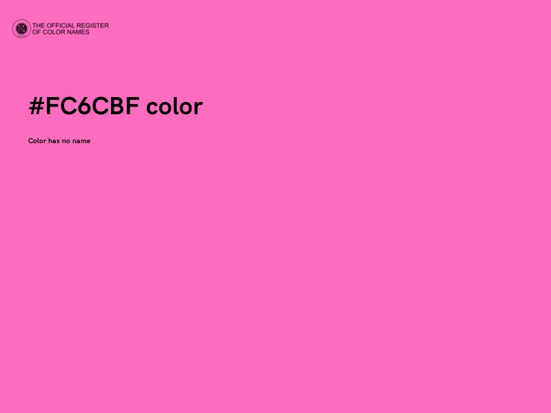 #FC6CBF color image