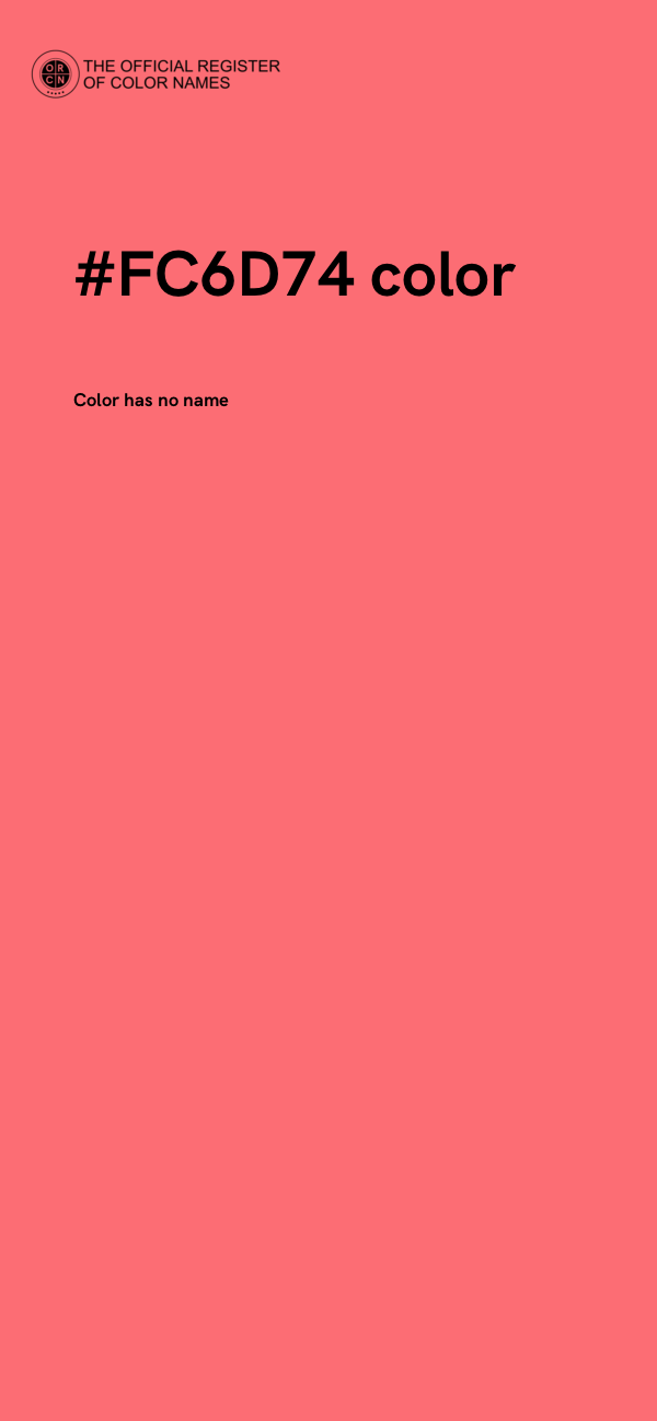 #FC6D74 color image