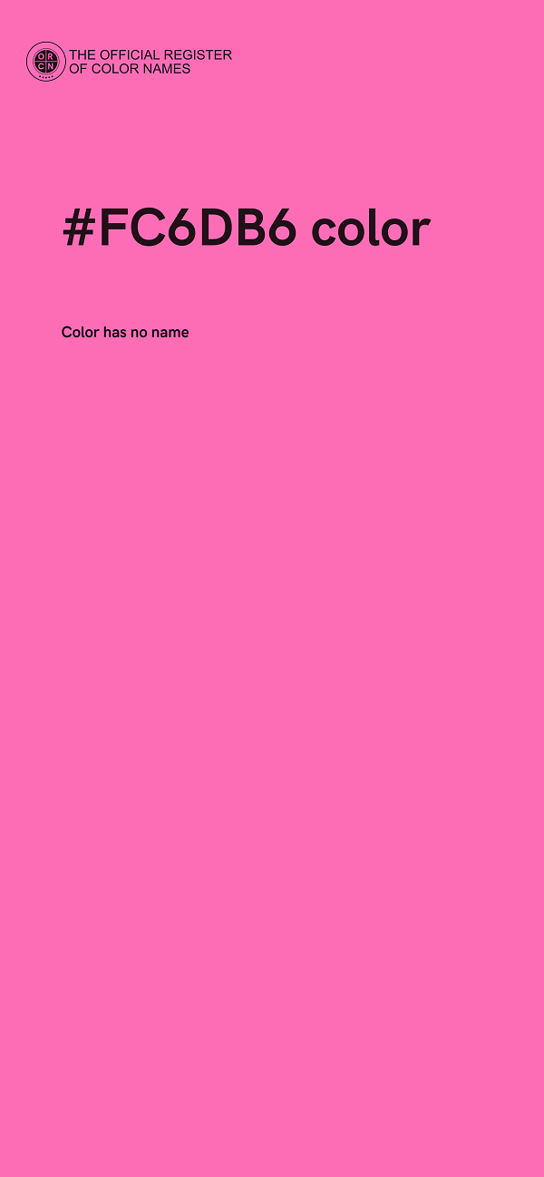 #FC6DB6 color image
