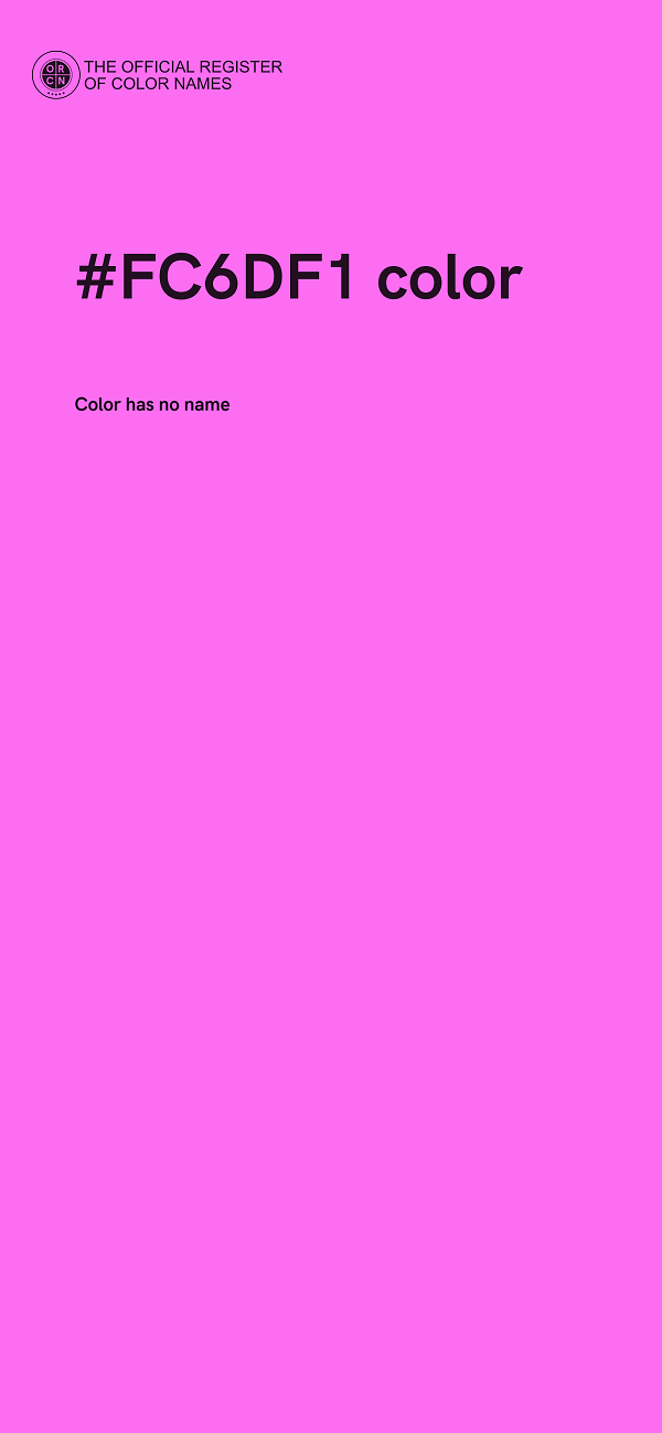 #FC6DF1 color image