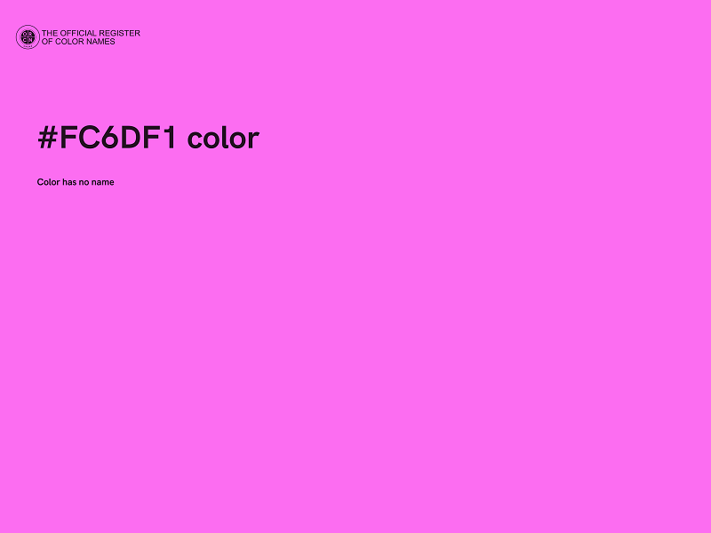 #FC6DF1 color image