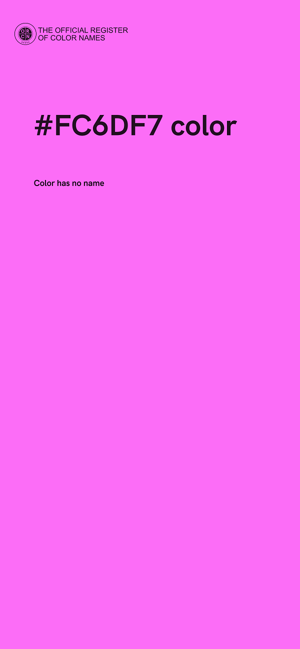 #FC6DF7 color image