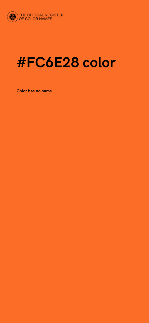 #FC6E28 color image