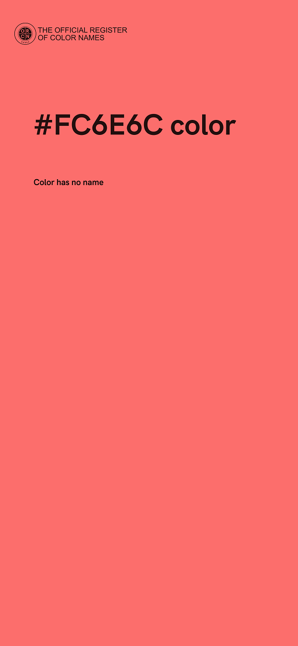 #FC6E6C color image
