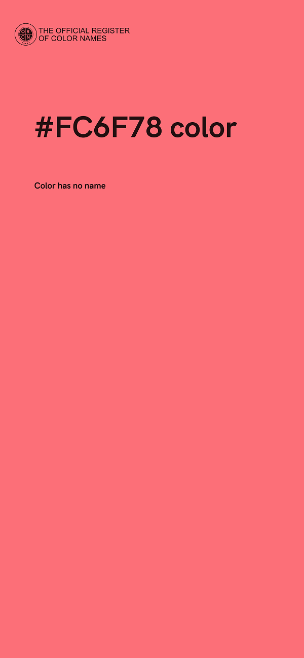 #FC6F78 color image