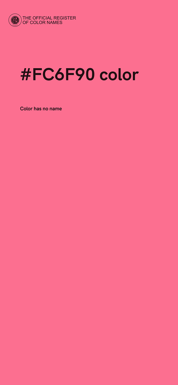 #FC6F90 color image