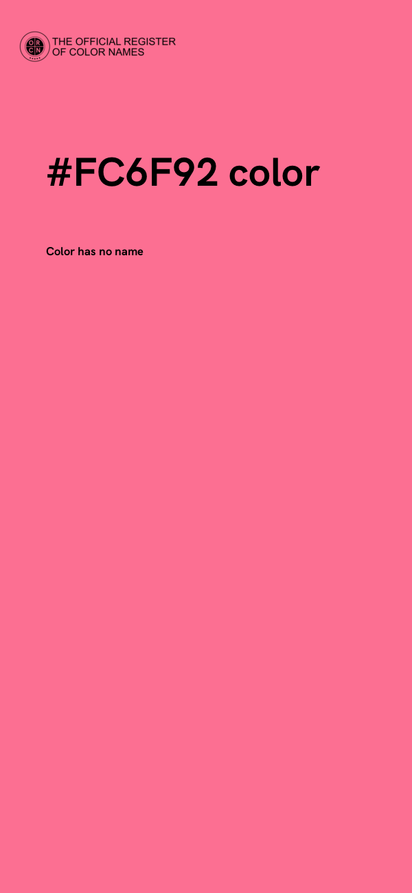 #FC6F92 color image