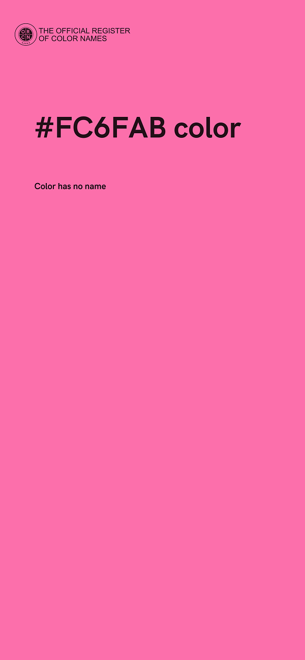 #FC6FAB color image