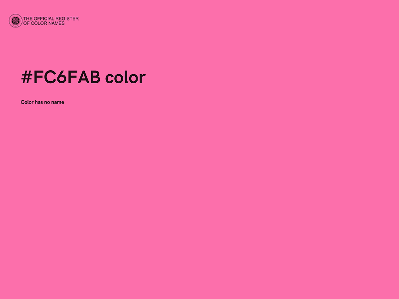 #FC6FAB color image