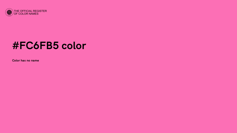 #FC6FB5 color image